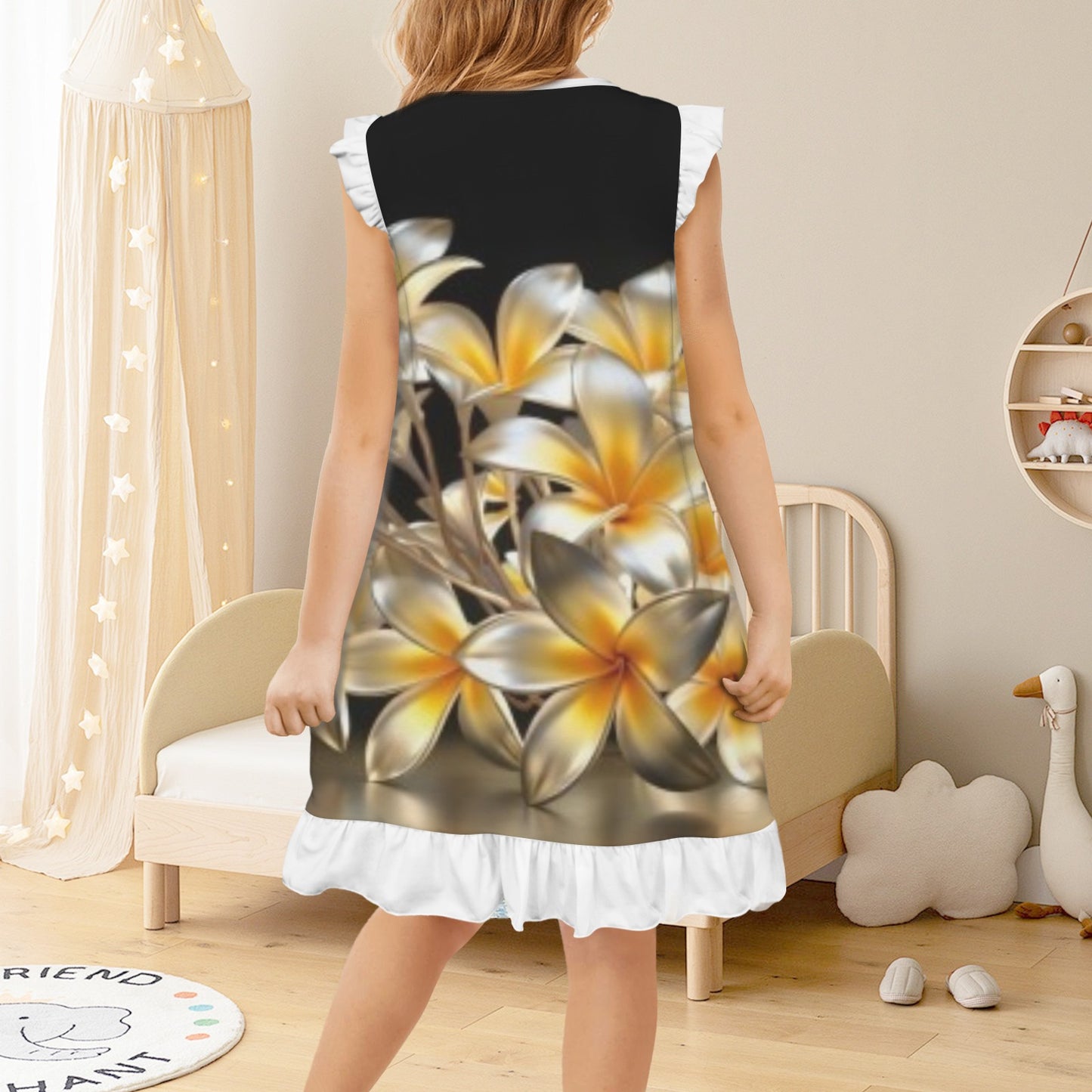 Child Dress CPW Plumeria Design