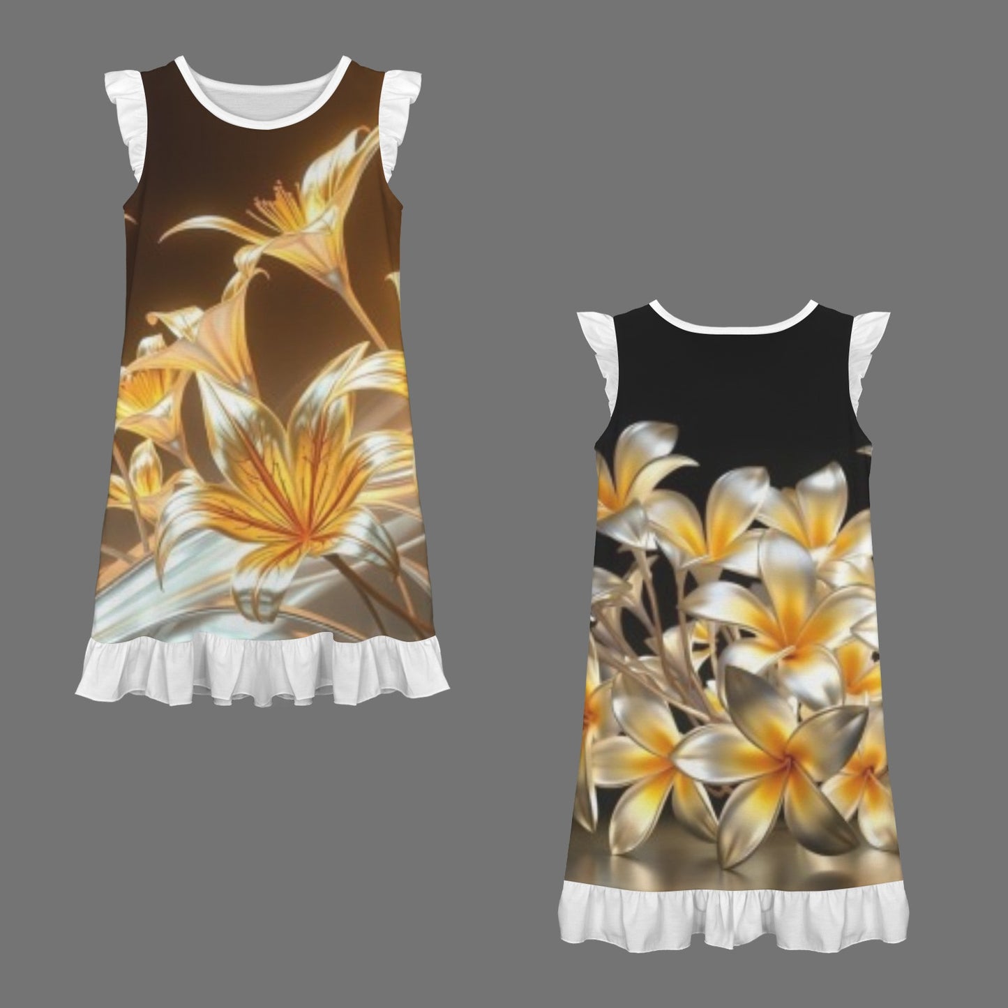 Child Dress CPW Plumeria Design