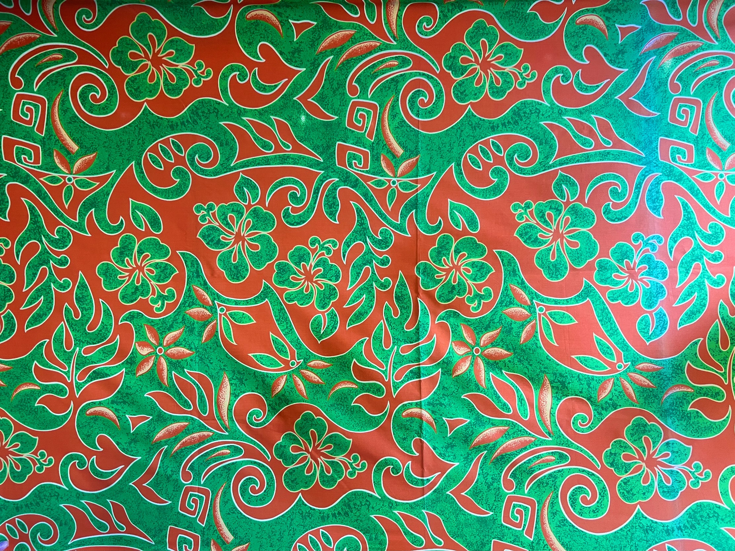 pc-0005 Green Orange Poly/Cotton sarong